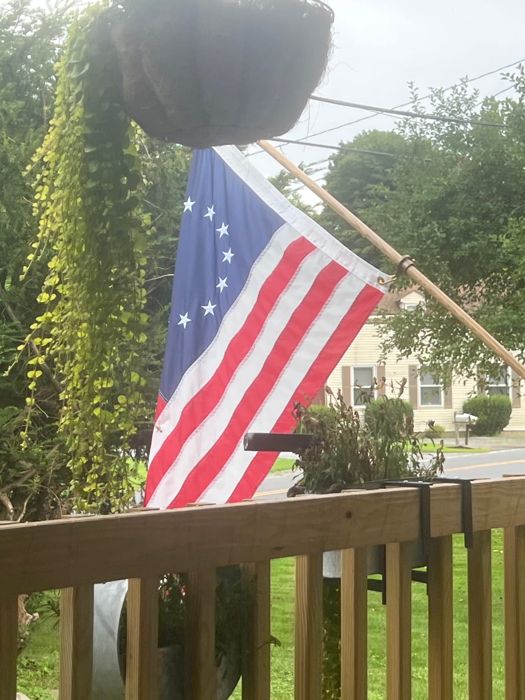 Customer photo review of 3' x 5' Betsy Ross Flag Set