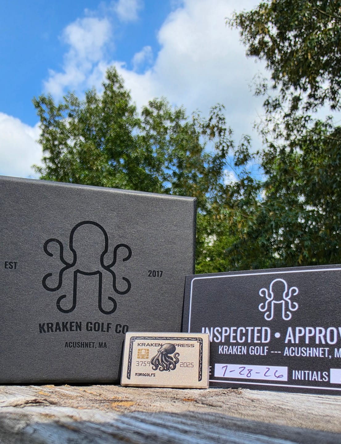 Customer photo review of The Silver Kraken Express Ball Marker | Kraken Titanium Golf Ball Marker