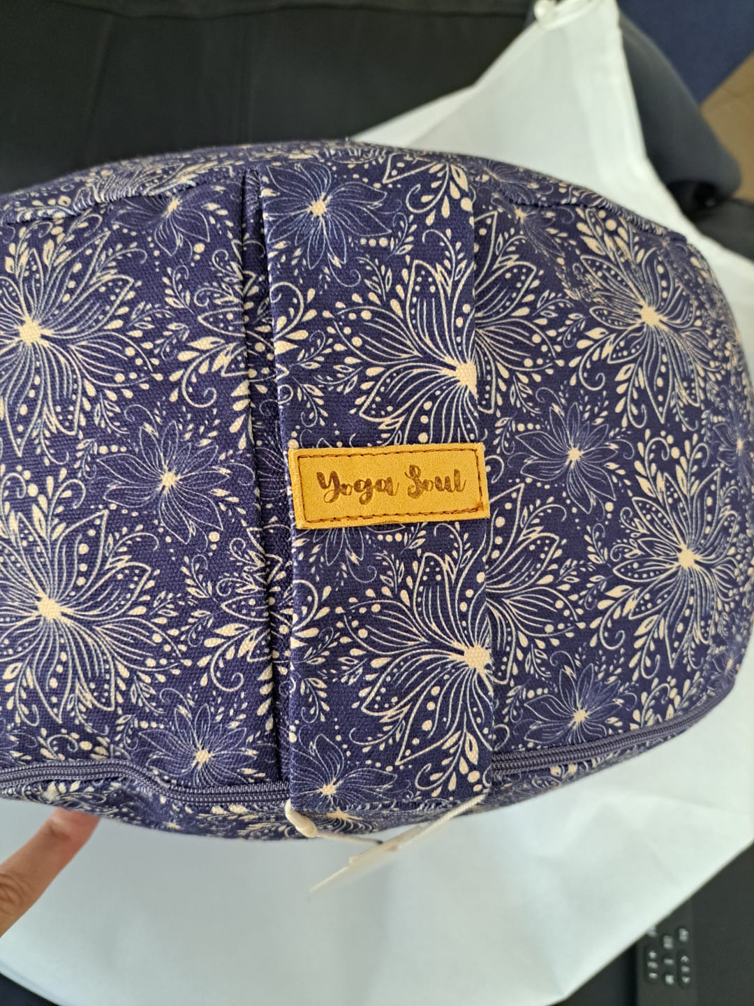 Customer photo review of RONDO Meditation Cushion | Mandala | Indigo Blue