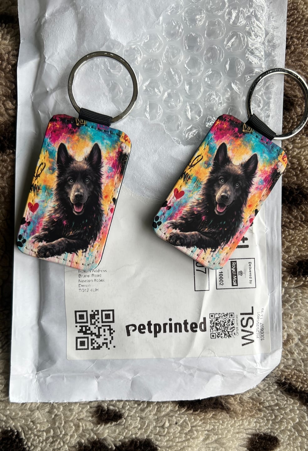 Customer photo review of Graffiti - Personalised Keychain