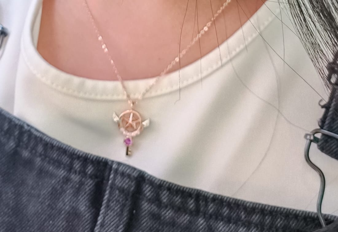 Customer photo review of Collar Llave Estrella | Plata Baño de Oro Rosa 18K | Cardcaptor Sakura