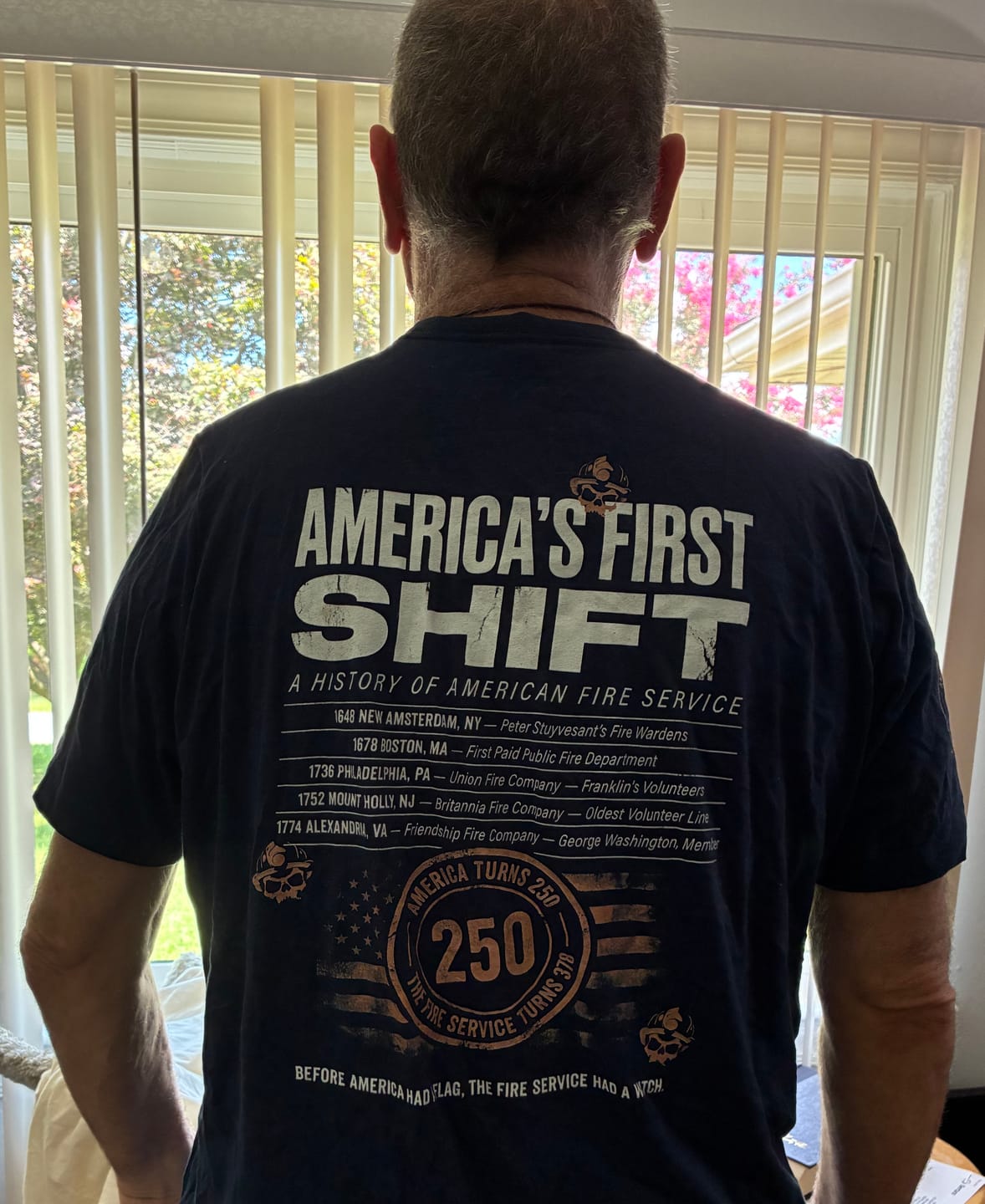 Customer photo review of America's First Shift — Limited Edition 250th Anniversary Premium Tee