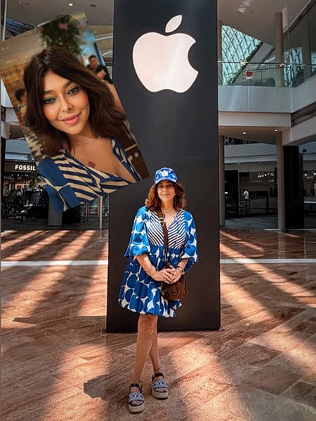Customer photo review of Audrey Cotton Midi Dress