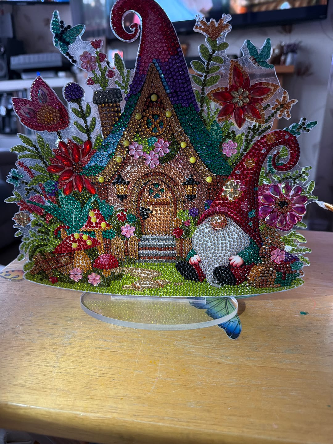 Customer photo review of Gnome House Crystal Art Decoration Kit