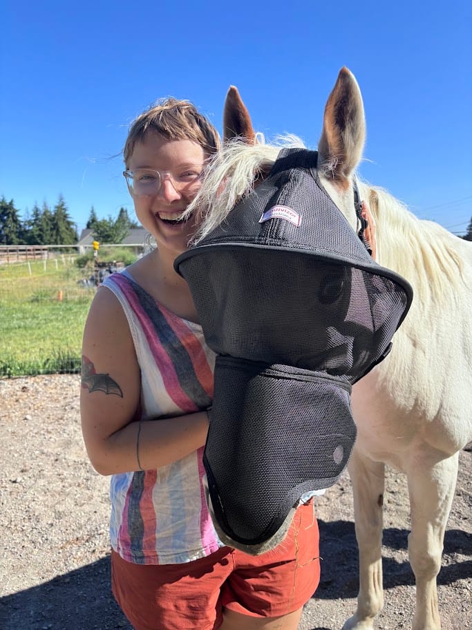 Customer photo review of Solar Vizor Fly Mask - With Nose Protection - NEW STYLE