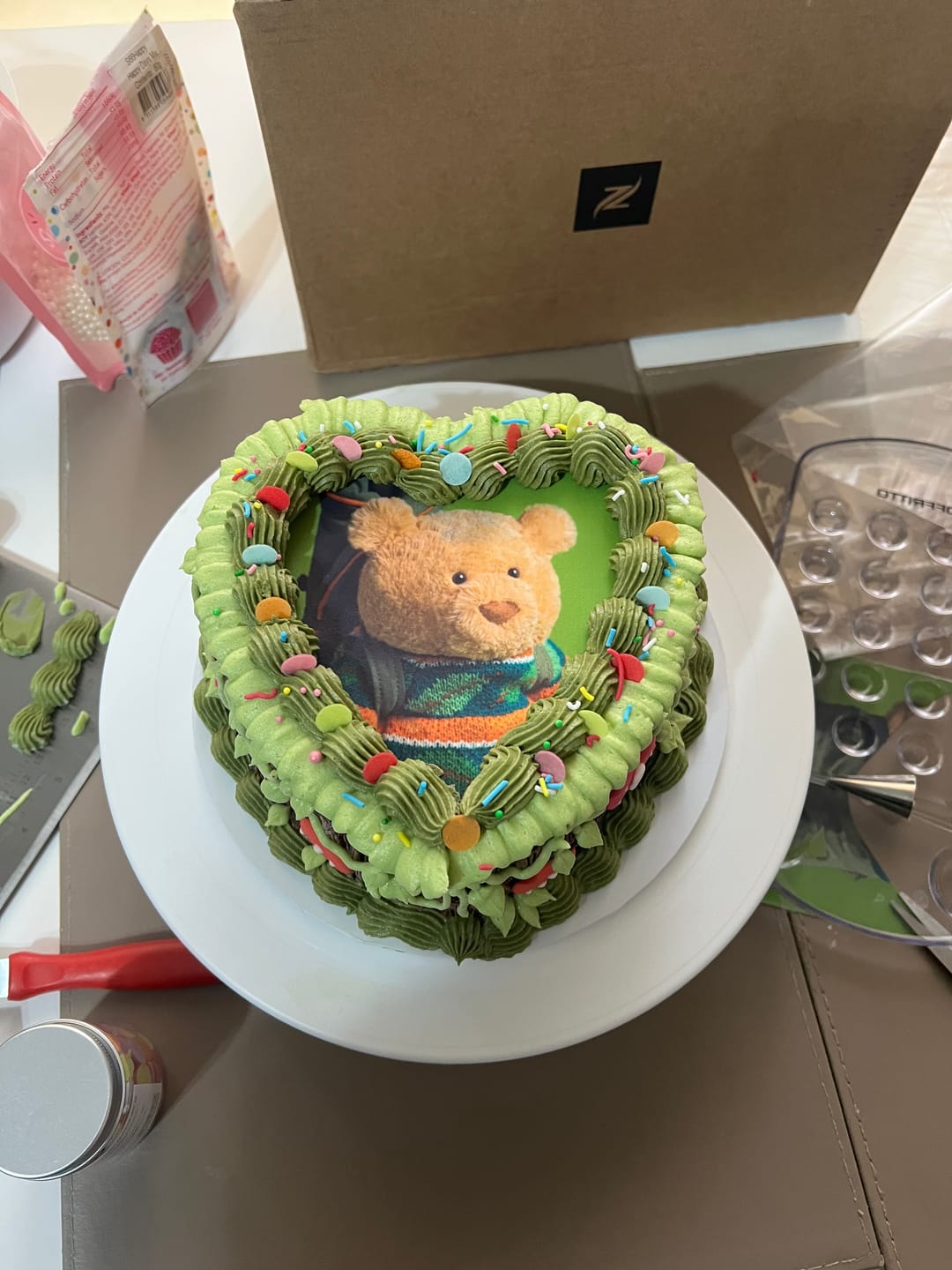 Customer photo review of A5 Rectangle Custom Edible Icing Image