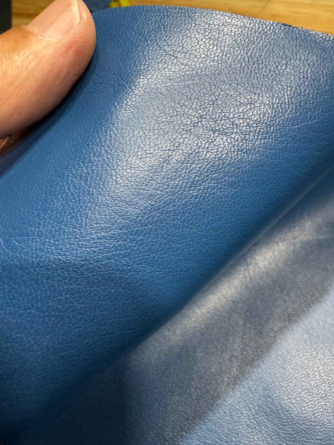 Customer photo review of Drum Dyed Lamb Nappa, 1.5 Oz | 100+ Colors