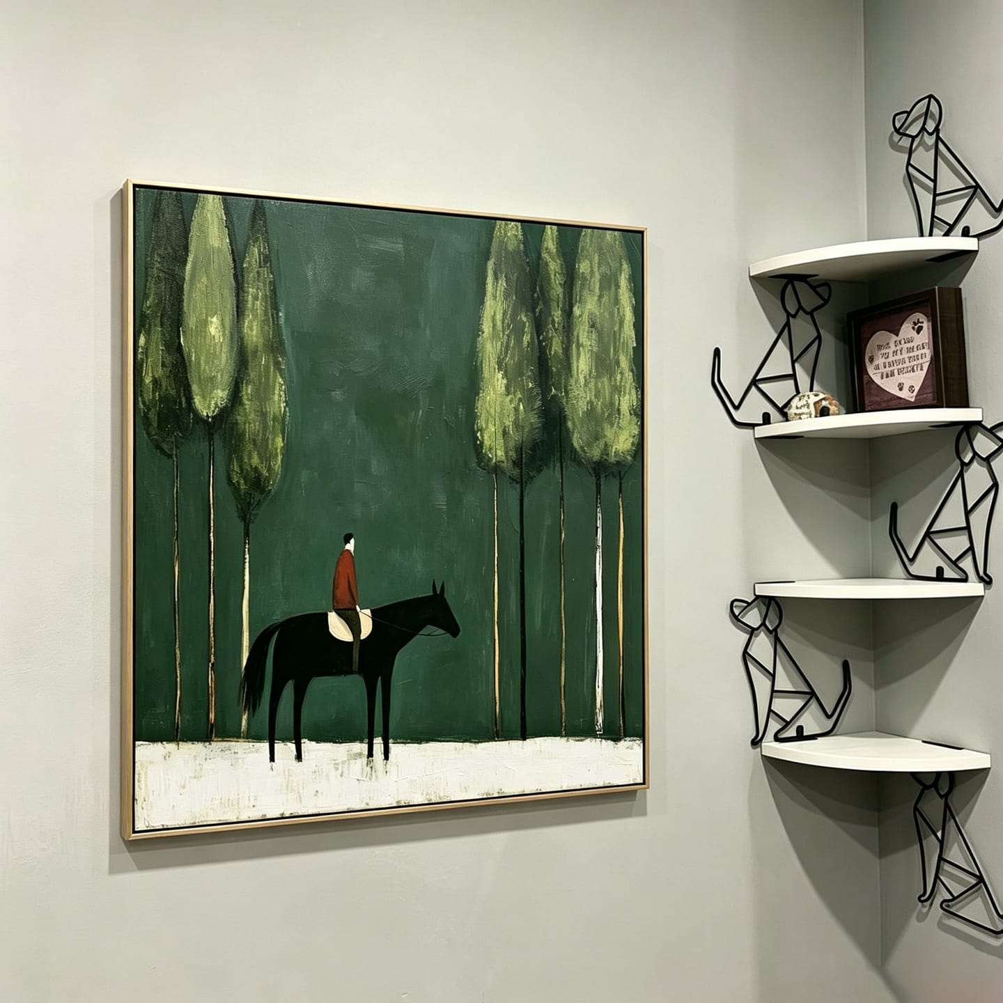 Customer photo review of Evergreen Passage-Black Horse Painting