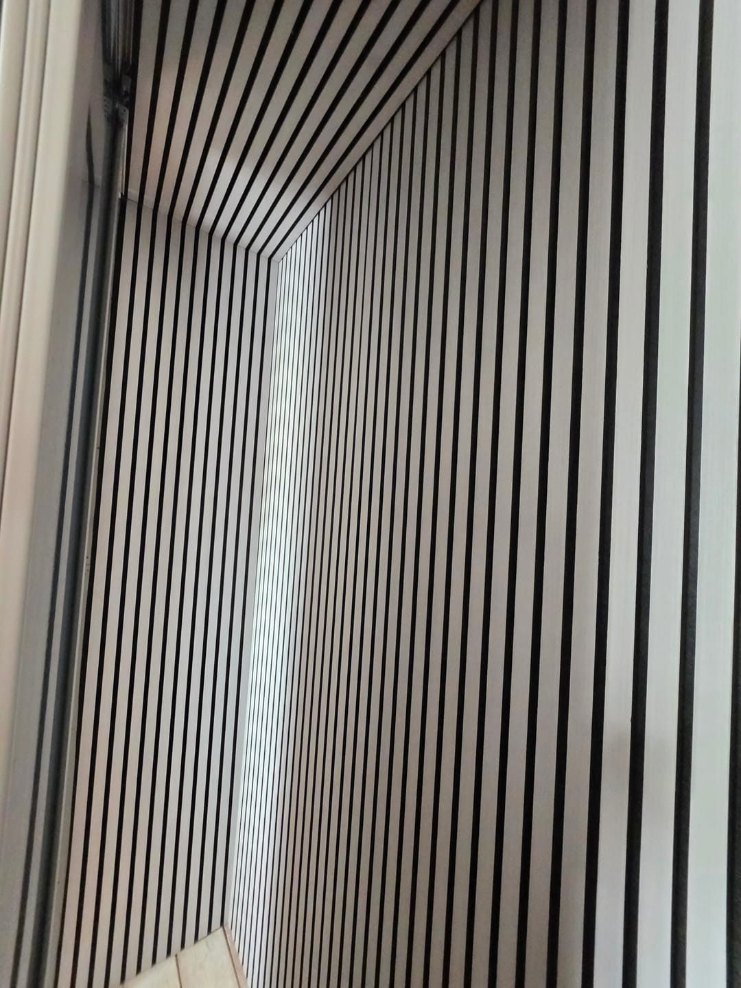 Customer photo review of Acoustic Slat Wall Panels Wooden Decorative Wall Panels Grey Oak Premium 2.4m x 0.6m