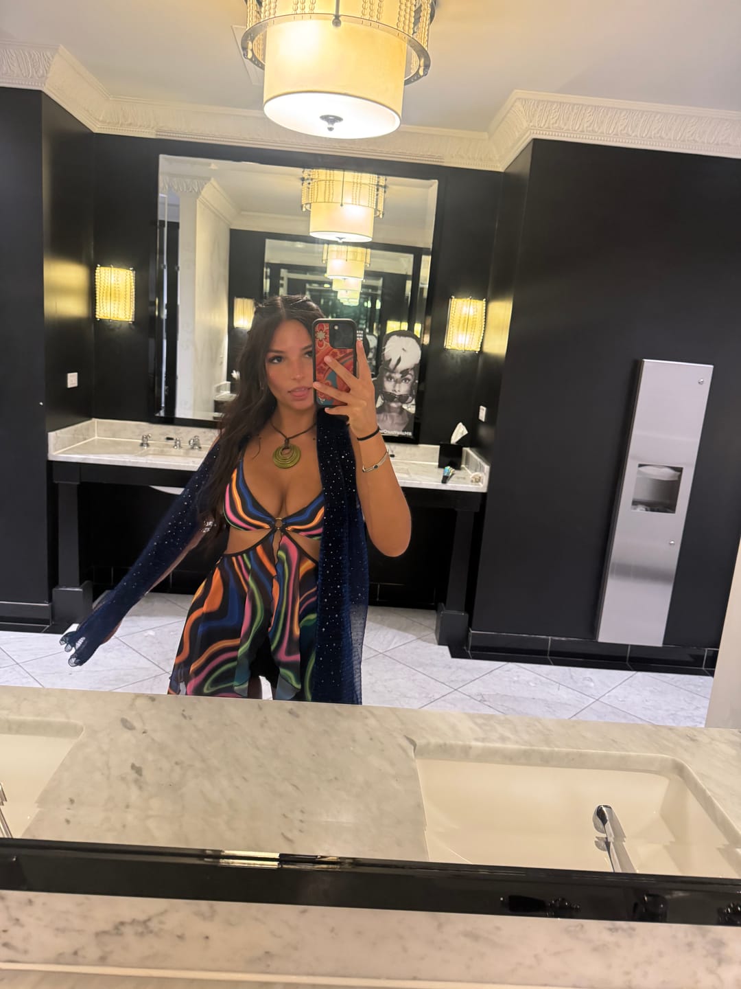 Customer photo review of Rainbow Vibration High Waisted Shorts Set