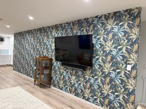 Customer photo review of Saranda - Palm Oasis Wallpaper - Teal