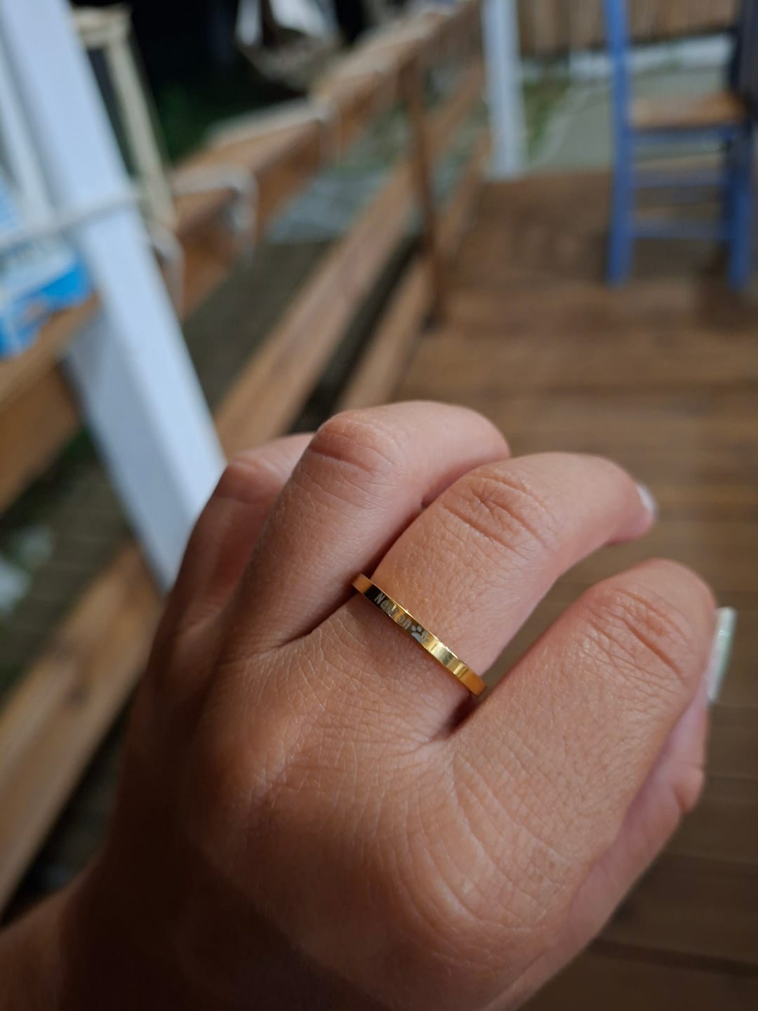 Customer photo review of Custom Pet Name Ring