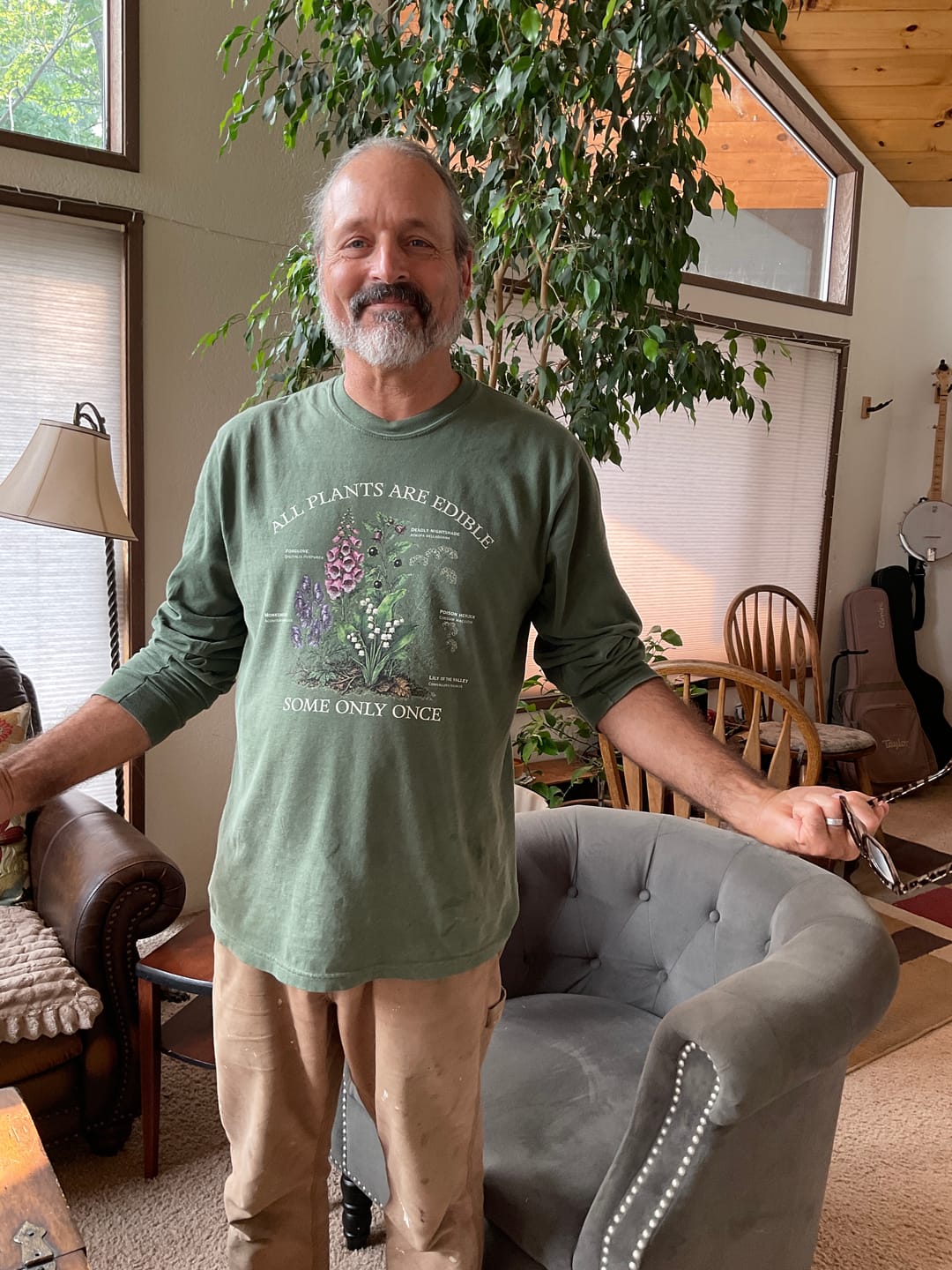 Customer photo review of All Plants Are Edible LS T-Shirt