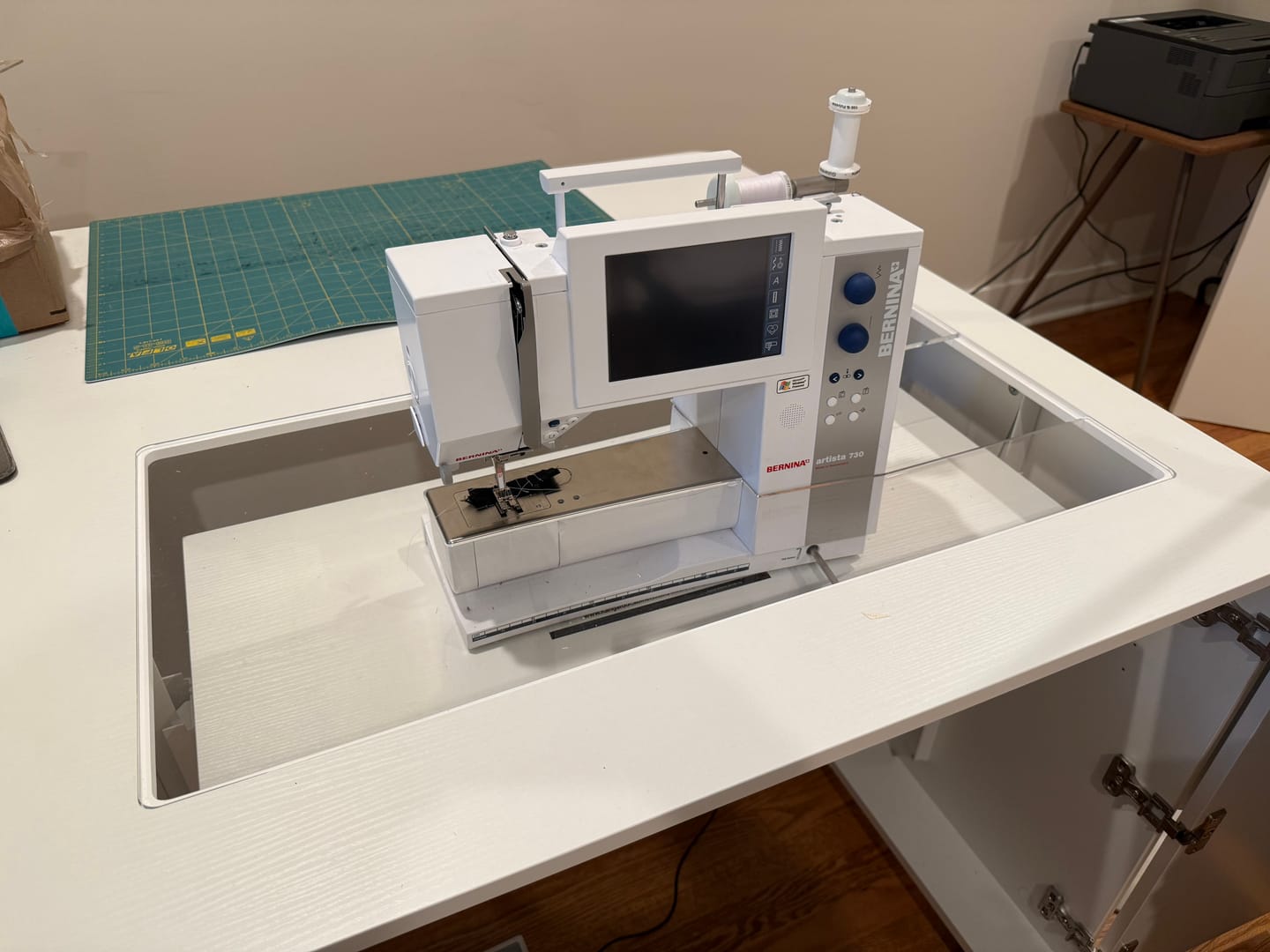Customer photo review of Sew Steady Custom Acrylic Cabinet Insert