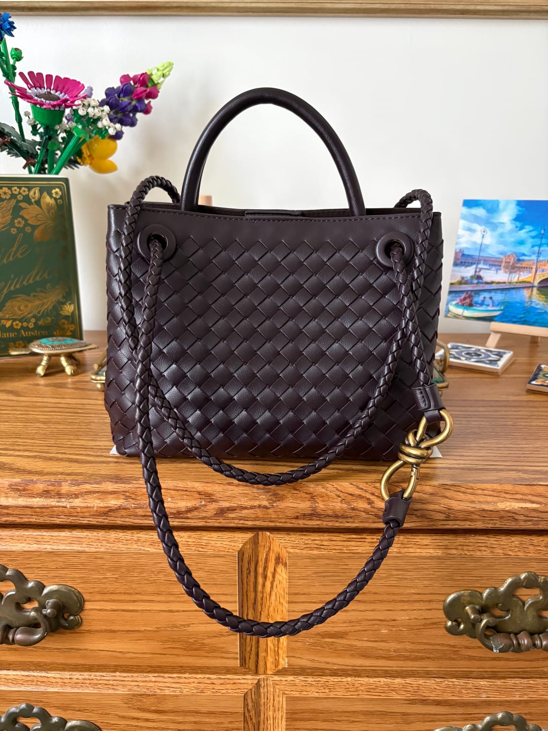 Customer photo review of Lucia Woven Bag
