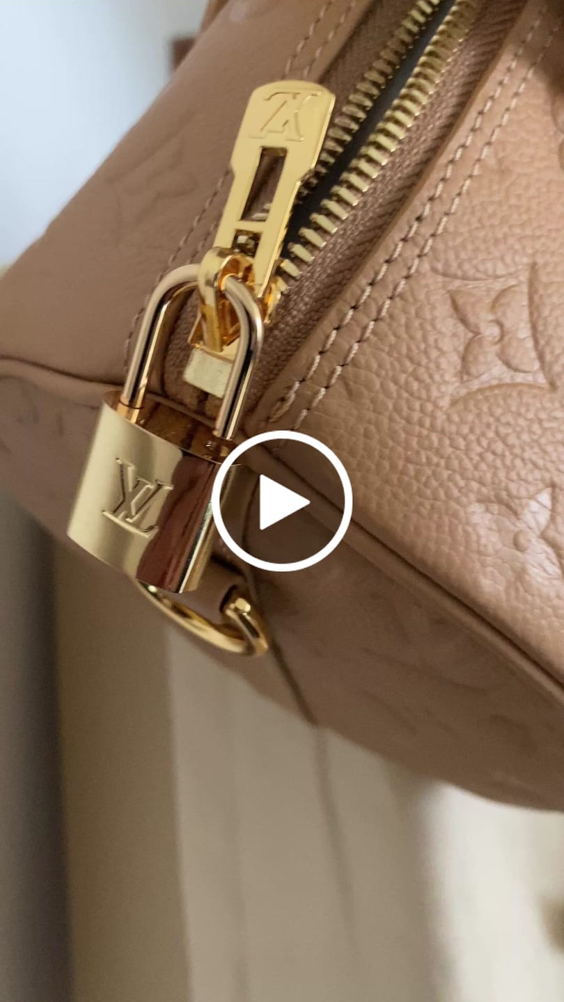 Customer video review of Speedy Soft 30 Arizona Beige Monogram Empreinte Cowhide Leather