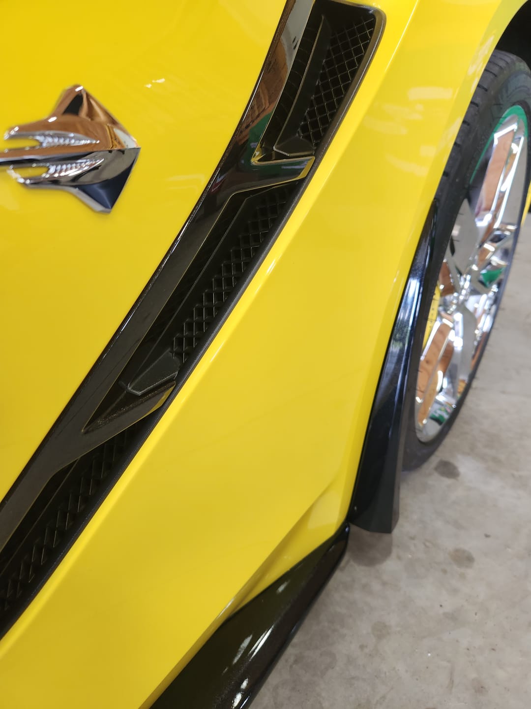 Customer photo review of Corvette C7 Extended Front & Rear Splash Guards