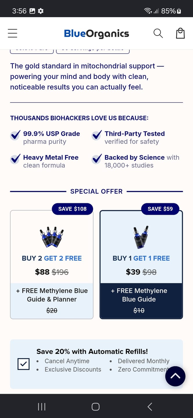 Customer photo review of Methylene Blue Guide