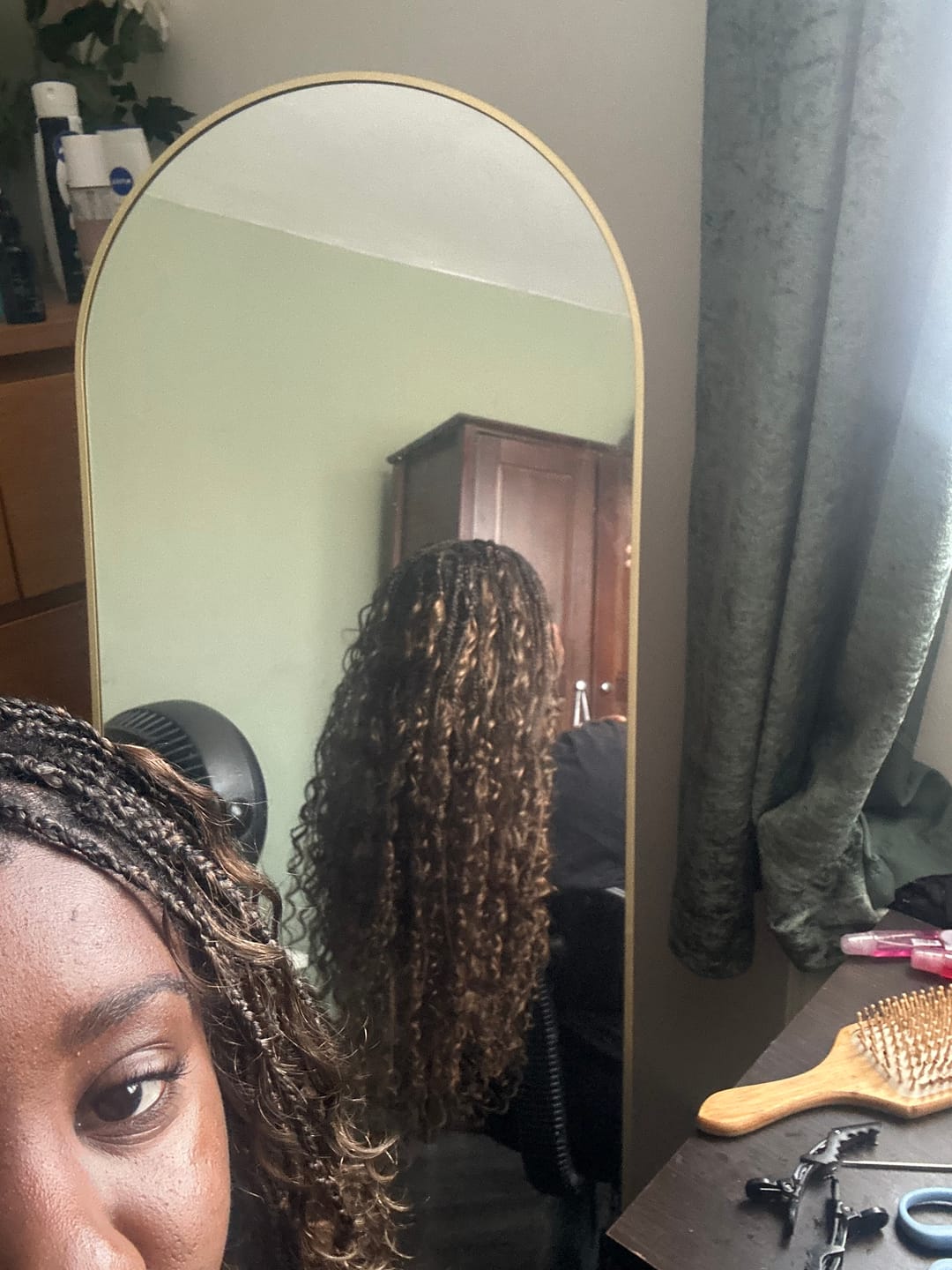 Customer photo review of #4/#30 Mix Color Blend Loose Deep Wave Bulk Human Braiding Hair