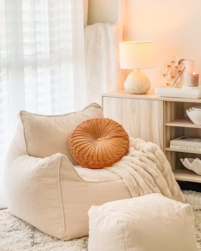 Customer photo review of DODO BEAN BAG - TEDDY FLEECE BEIGE