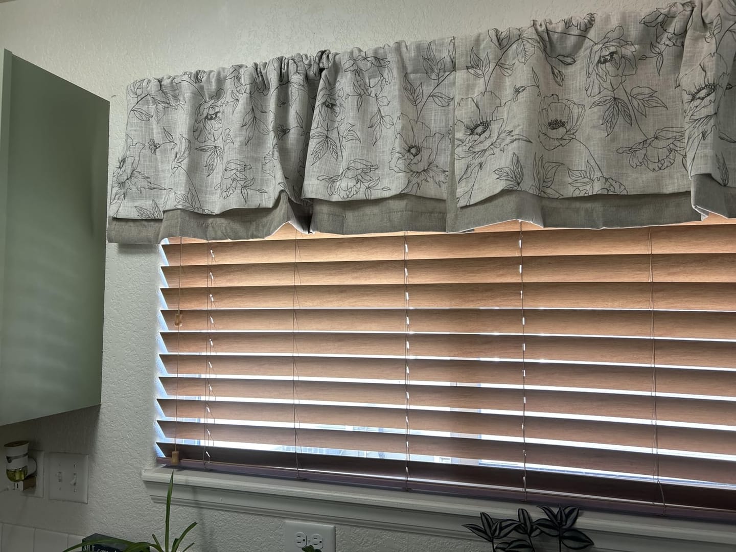 Customer photo review of Botanical Butterfly Print Linen Valance
