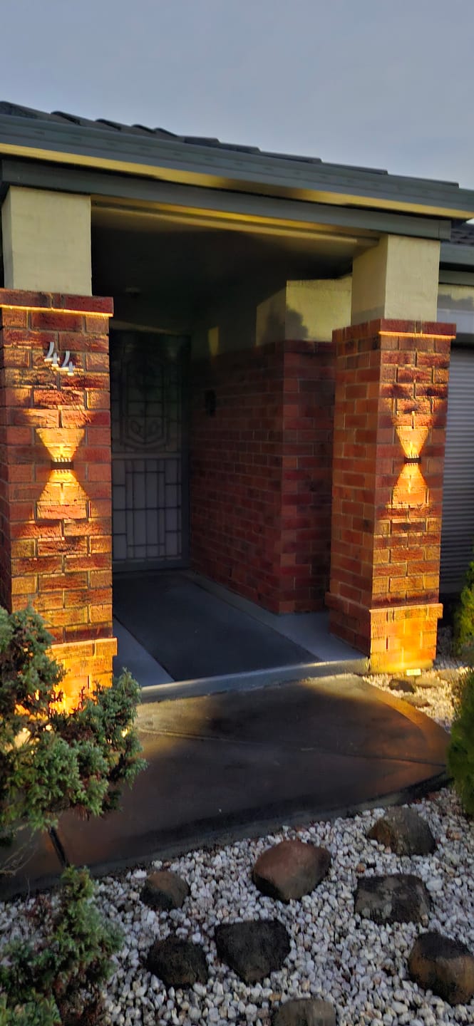 Customer photo review of GardenBrite™ Solar LED Wall Lights