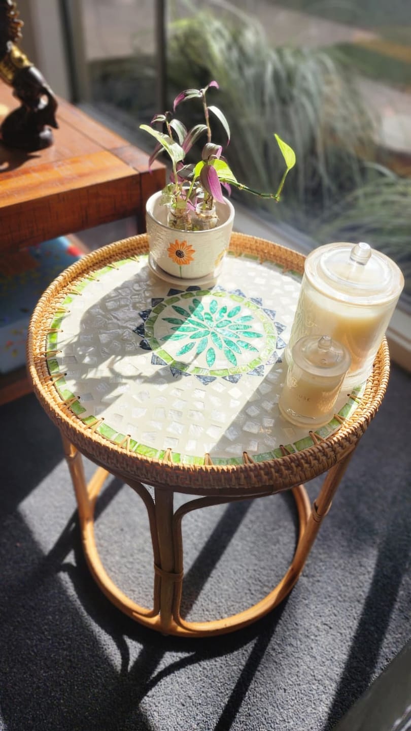 Customer photo review of Oasis Rattan Table