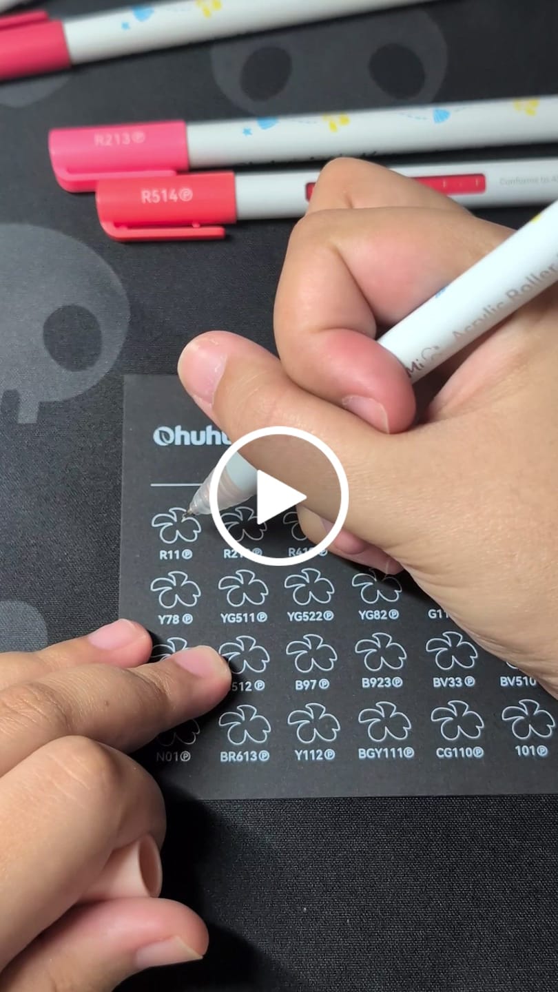 Customer video review of Ohuhu Wai Momi Acrylic Gel Pens