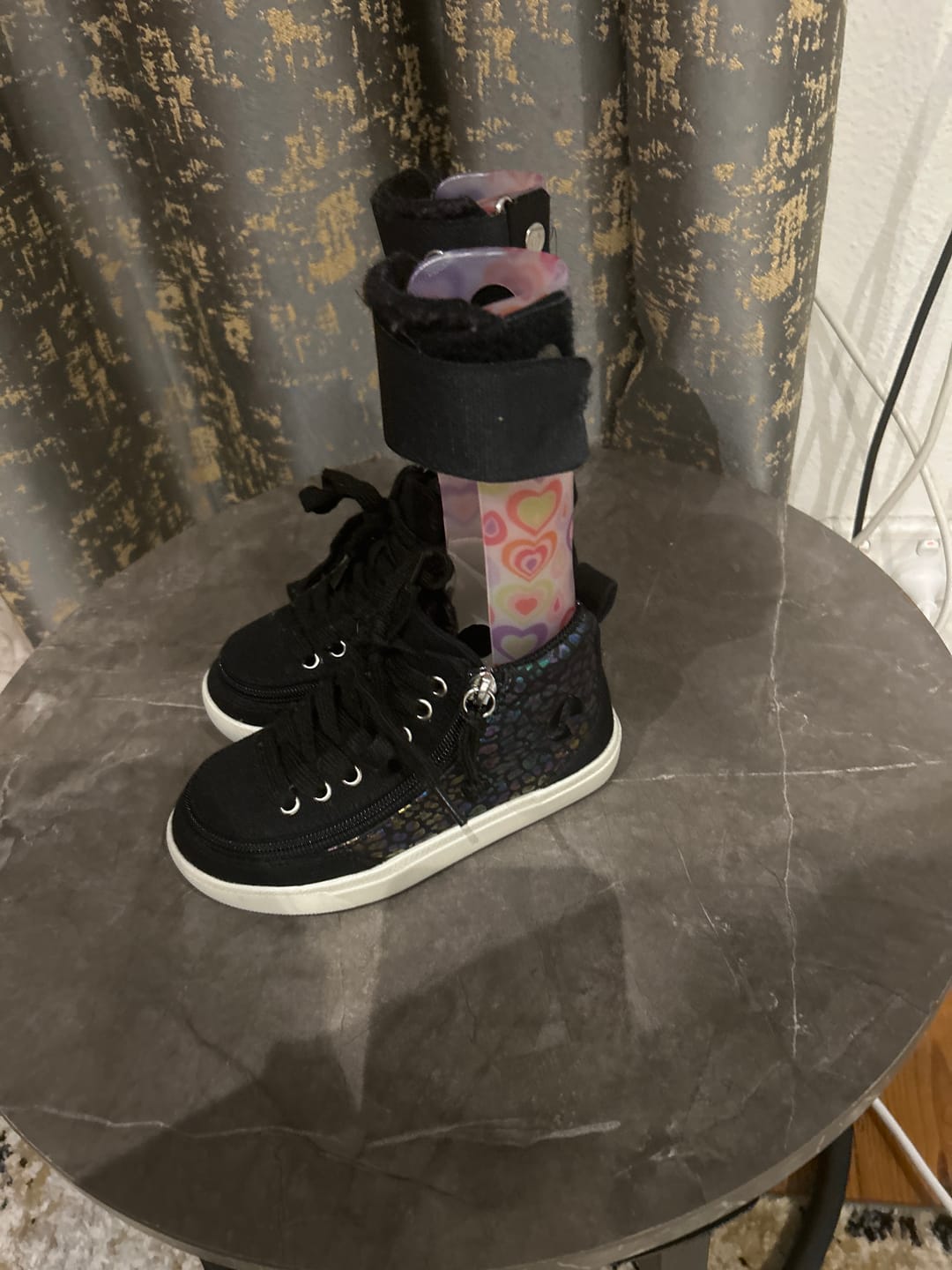 Customer photo review of Black Leopard BILLY Classic D|R II High Tops CPMA-Certified AFO-Ready