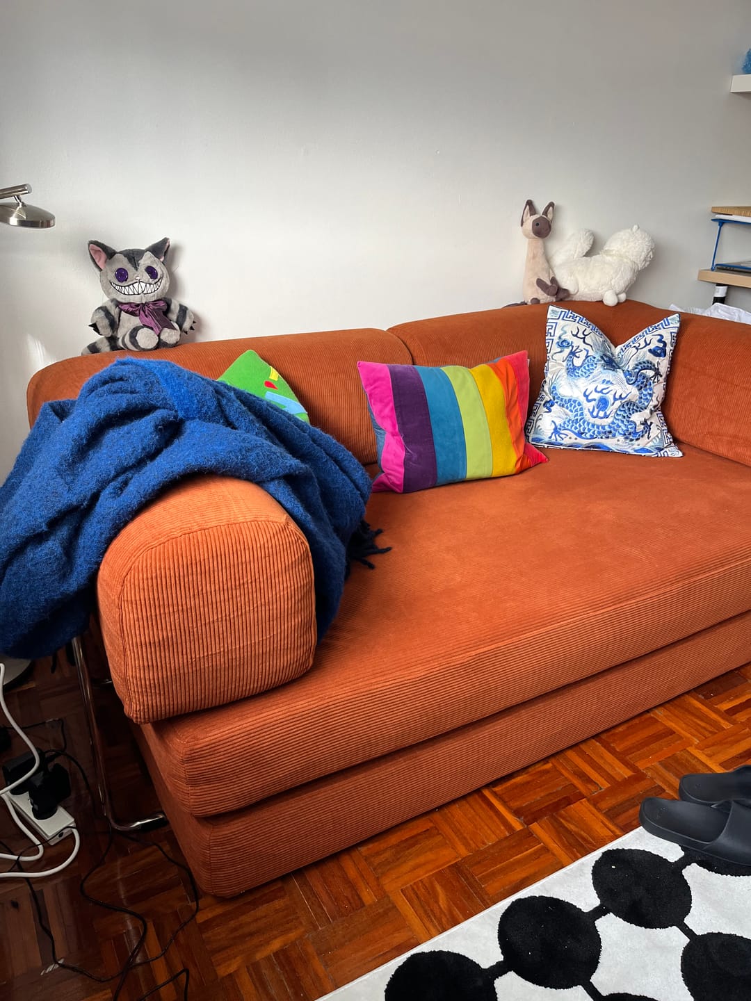 Customer photo review of Nova Sofa Bed-Slim Stripe Edition (Orange)