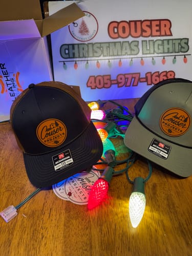 Customer photo review of DyeCharm Custom Leather Patch Hats