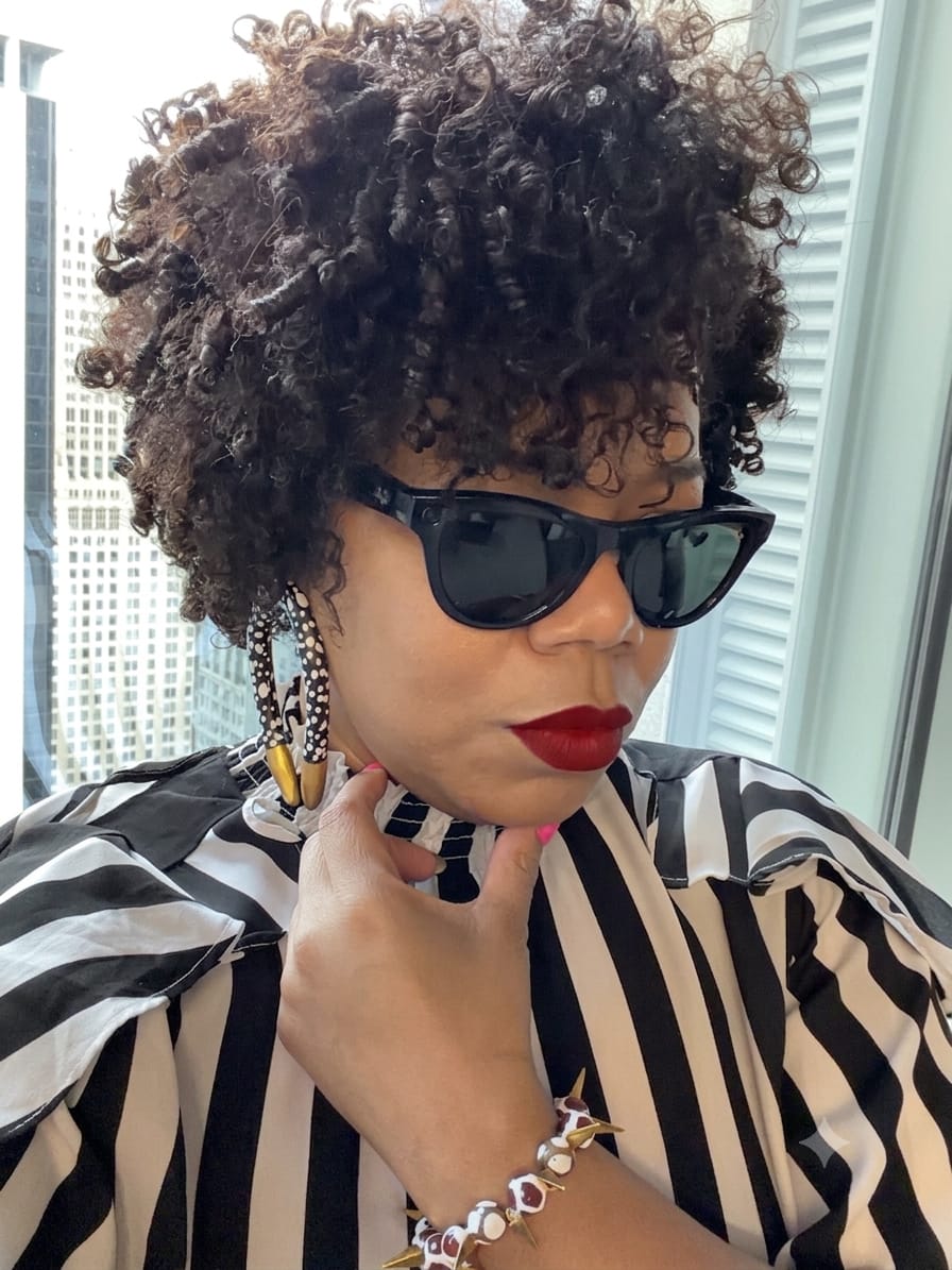 Customer photo review of HUKUM - Black & White Sculptural Studs