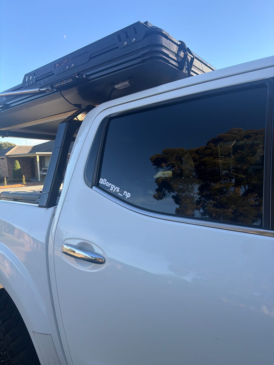 Customer photo review of Custom Social Media Handle Sticker