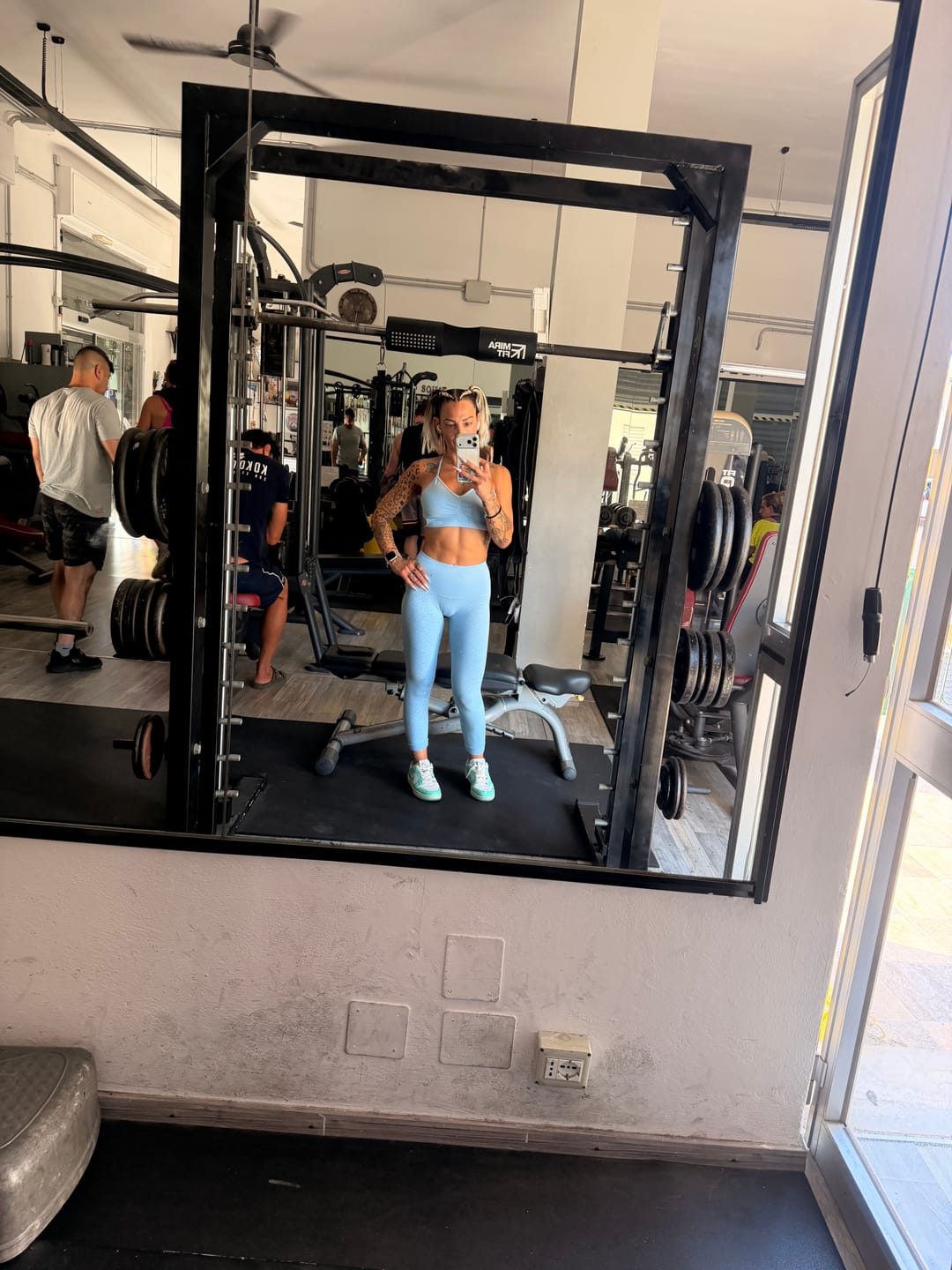 Customer photo review of Leggings Jungle Pitone Azzurro Zen