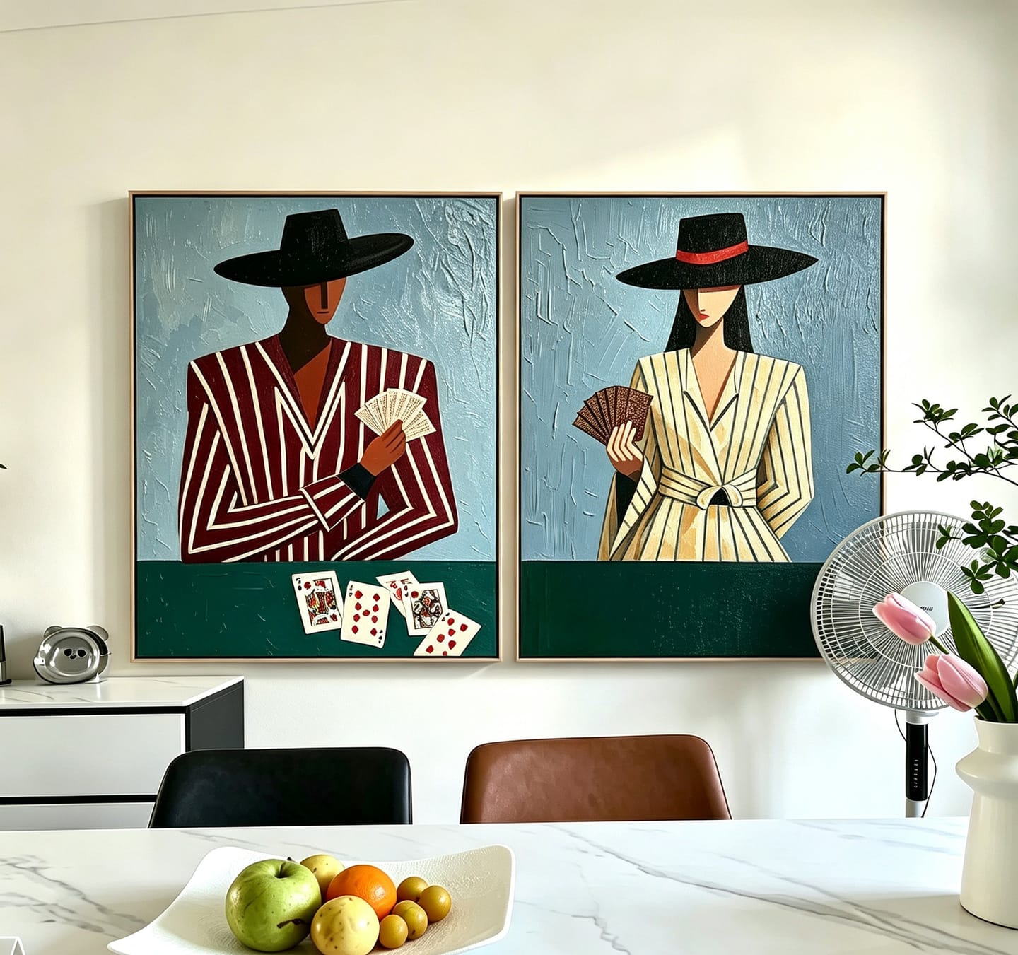 Customer photo review of Velvet Bluff-Card Player Painting Set