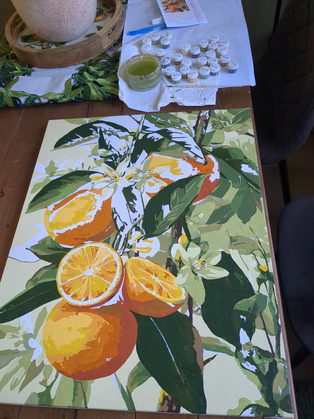 Customer photo review of Blooming citrus fruits | Paint by Number