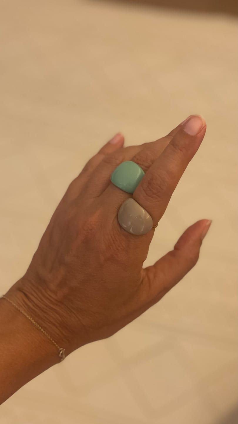 Customer photo review of Lava Drop SS Enamel Ring