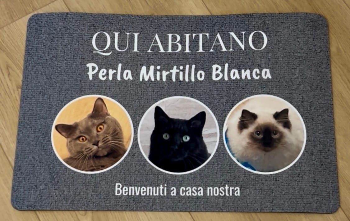 Customer photo review of Qui abita - Zerbino personalizzato