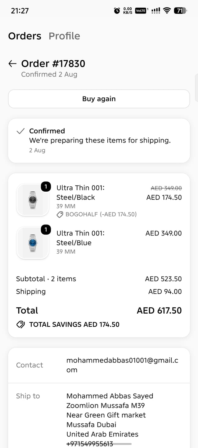 Customer photo review of Ultra Thin 001: Steel/Black