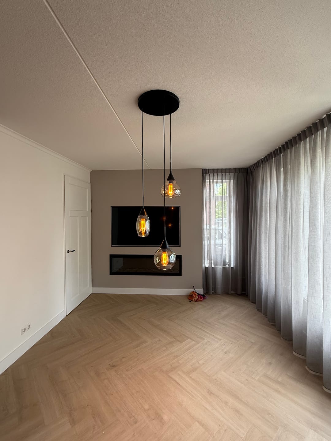 Customer photo review of Hanglamp Olea - 3-lichts - Amberkleurig - Glas