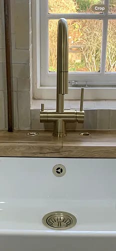 Customer photo review of Rondane - WaterMark Certified 3-Way Kitchen Faucet with Filter Tap & Pull-Out Sprayer for Kitchen Sink