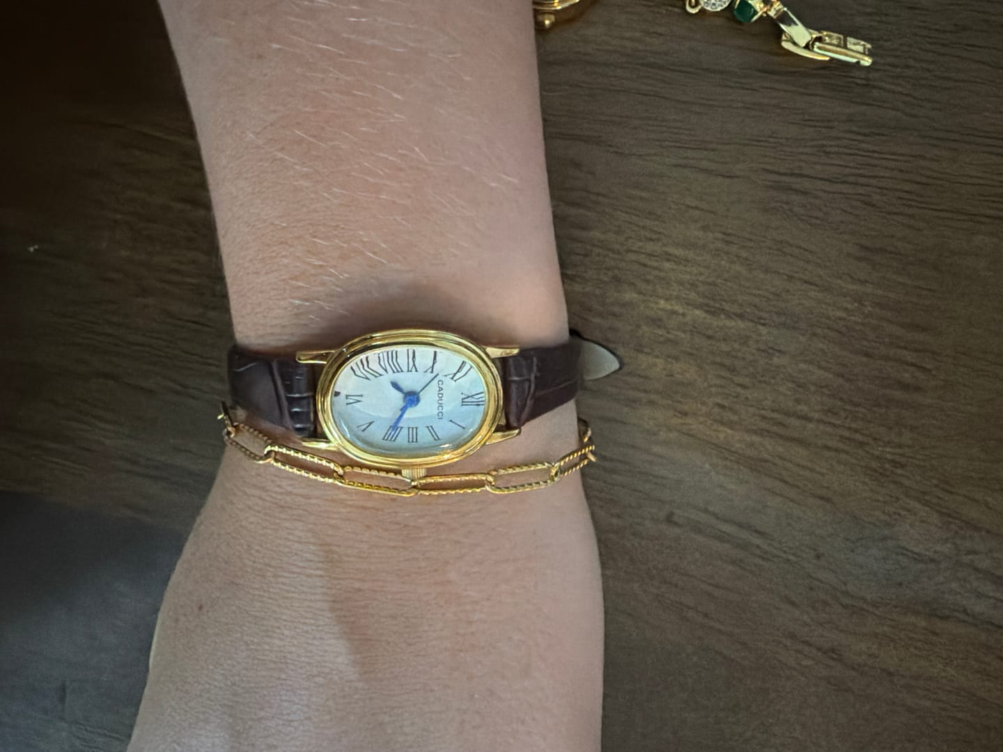 Customer photo review of Lucca Leather Watch
