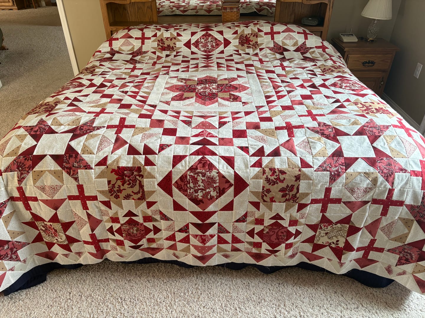 Customer photo review of Beginner Block Of The Month - Petal Path Sunshine Blooms (54.5" x 68")