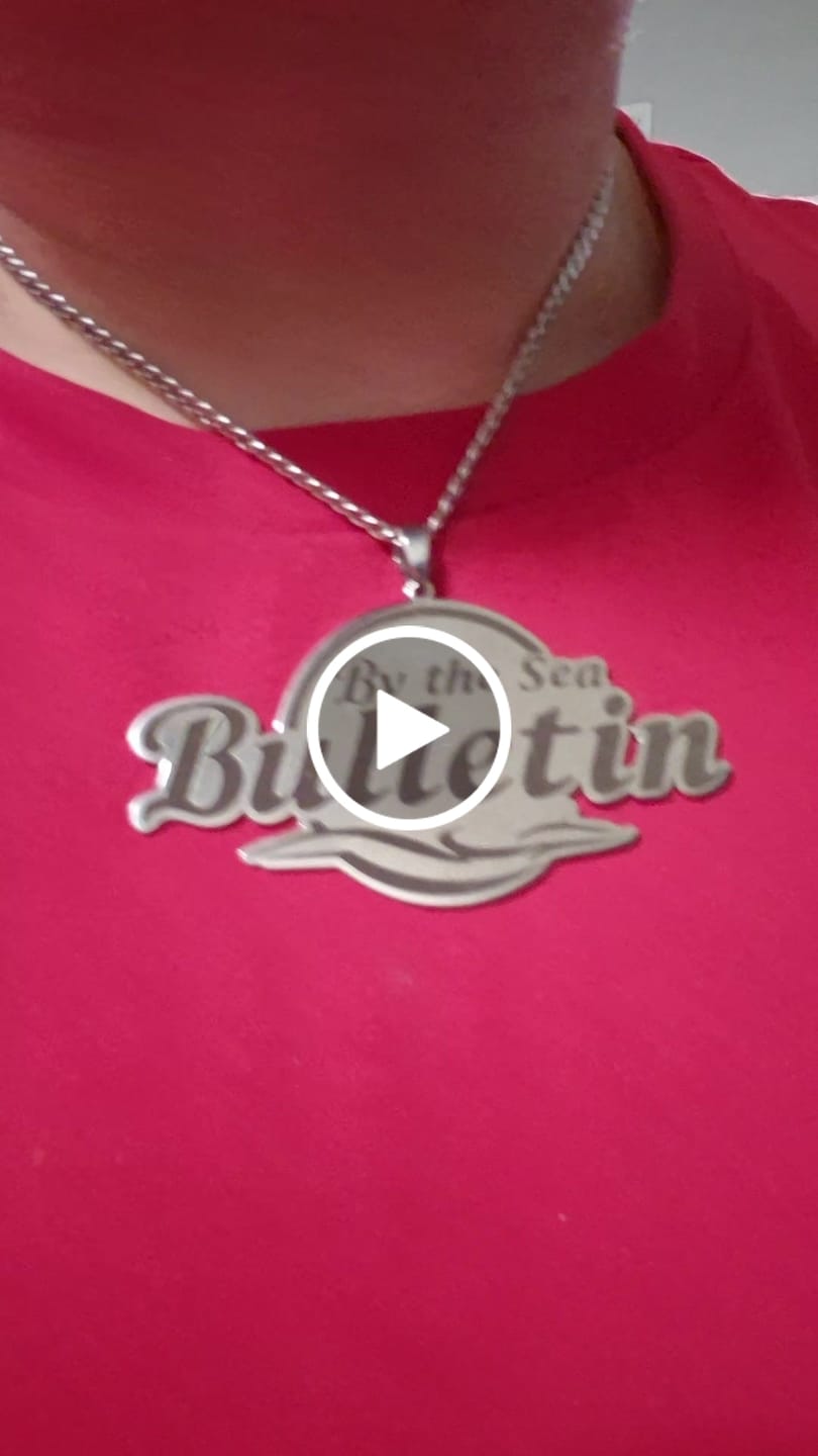 Customer video review of Custom Logo Engraved Photo Pendant Necklace