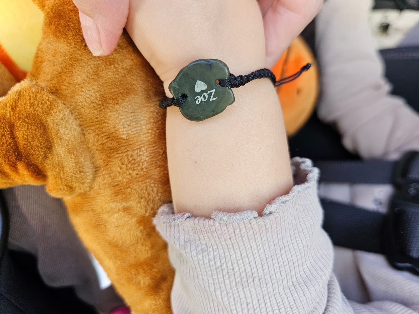Customer photo review of Engraved Pounamu Bracelet