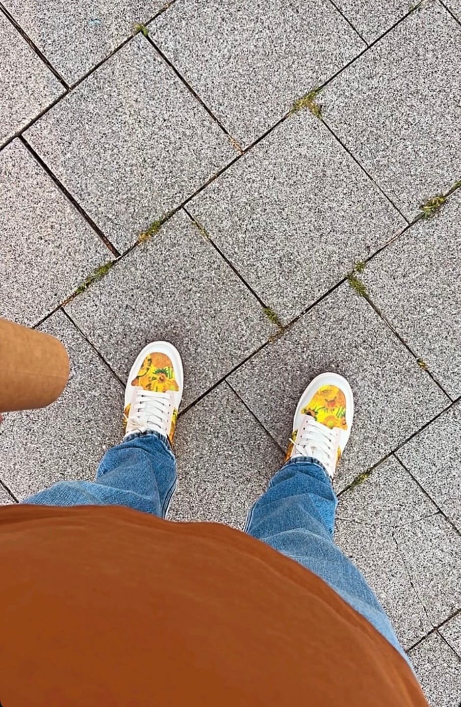 Customer photo review of Van Gogh Sunflowers inspired sneakers