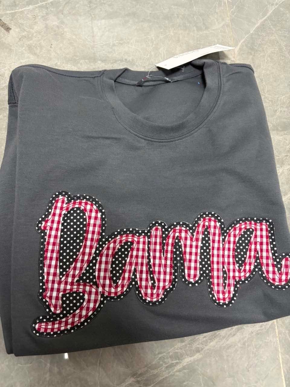 Customer photo review of Custom Embroidered Sweatshirt, Applique Sweatshirt, Gameday Sweatshirt, Sports Apparel, Spirit Wear
