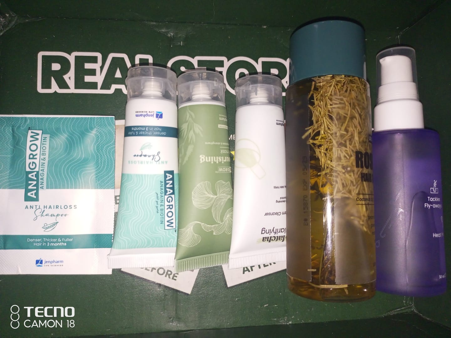 Customer photo review of 32 Day Hair Growth Challenge Bundle