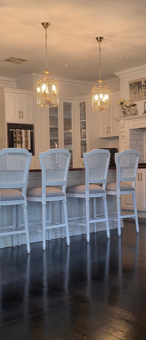 Customer photo review of April Luxury Upholstered Kitchen Stool
