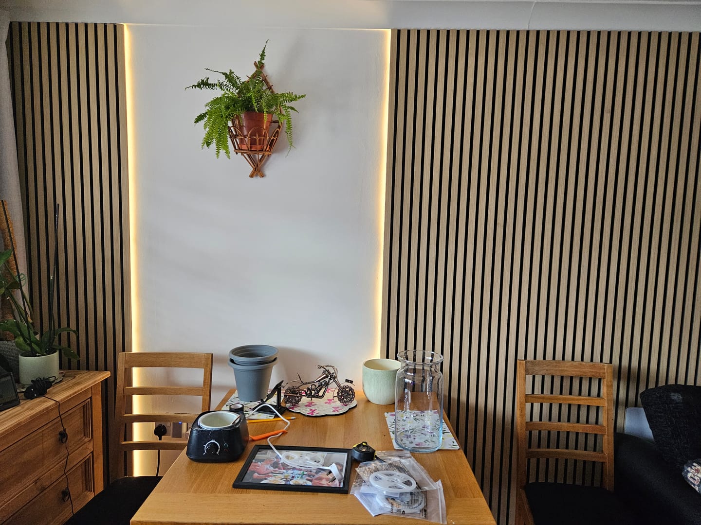 Customer photo review of Acoustic Slat Wall Panels Wooden Decorative Wall Panels Natural Oak Premium 2.4m x 0.6m